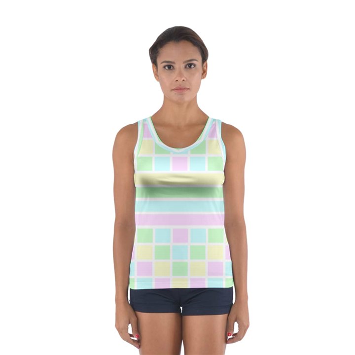 Geometric Pastel Sport Tank Top 