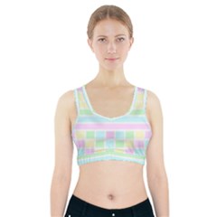 Geometric Pastel Sports Bra With Pocket by Bajindul