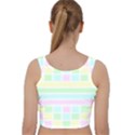 Geometric Pastel Velvet Racer Back Crop Top View2