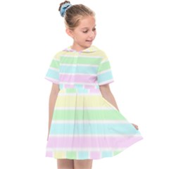 Geometric Pastel Kids  Sailor Dress by Bajindul