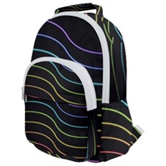 Wallpaper Background Colors Neon Rounded Multi Pocket Backpack by Bajindul