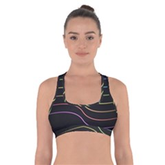 Wallpaper Background Colors Neon Cross Back Sports Bra by Bajindul