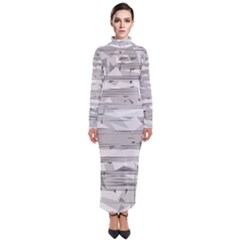 Confetti Music Art Modern Turtleneck Maxi Dress by Bajindul