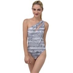 Confetti Music Art Modern To One Side Swimsuit by Bajindul