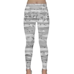 Confetti Music Art Modern Lightweight Velour Classic Yoga Leggings by Bajindul