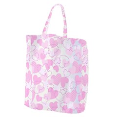 Valentine Background Hearts Giant Grocery Tote by Bajindul