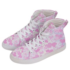 Valentine Background Hearts Women s Hi-top Skate Sneakers by Bajindul