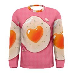 Omelette Heart Pink Valentine Men s Long Sleeve Tee by Bajindul