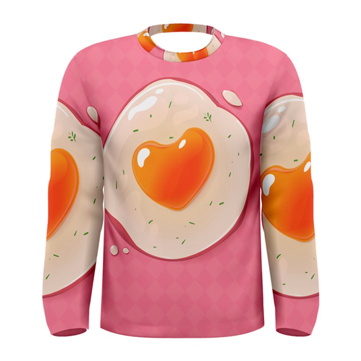 Omelette Heart Pink Valentine Men s Long Sleeve Tee