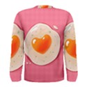 Omelette Heart Pink Valentine Men s Long Sleeve Tee View2