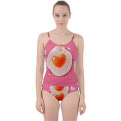 Omelette Heart Pink Valentine Cut Out Top Tankini Set by Bajindul