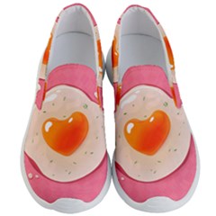 Omelette Heart Pink Valentine Men s Lightweight Slip Ons by Bajindul