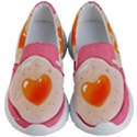 Omelette Heart Pink Valentine Kids  Lightweight Slip Ons View1