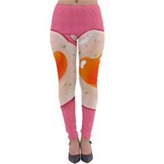 Omelette Heart Pink Valentine Lightweight Velour Leggings by Bajindul