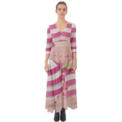 Easter Egg Button Up Boho Maxi Dress by Bajindul