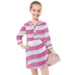 Easter Egg Kids  Quarter Sleeve Shirt Dress by Bajindul