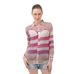 Easter Egg Long Sleeve Chiffon Shirt