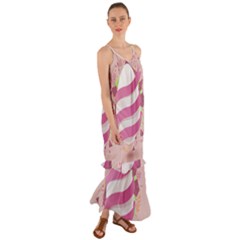 Easter Egg Cami Maxi Ruffle Chiffon Dress by Bajindul