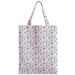 Music Notes Background Zipper Classic Tote Bag by Bajindul