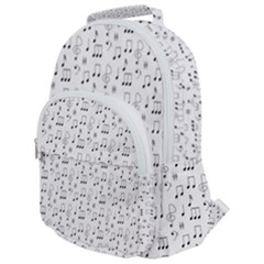 Music Notes Background Rounded Multi Pocket Backpack by Bajindul