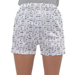 Music Notes Background Sleepwear Shorts by Bajindul