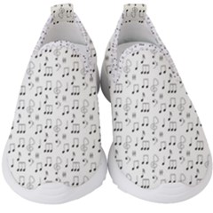 Music Notes Background Kids  Slip On Sneakers by Bajindul