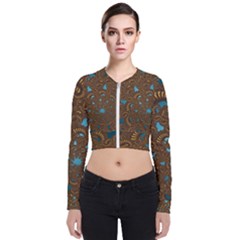 Fractal Abstract Long Sleeve Zip Up Bomber Jacket by Bajindul