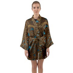 Fractal Abstract Long Sleeve Kimono Robe