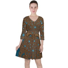 Fractal Abstract Ruffle Dress by Bajindul