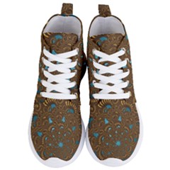 Fractal Abstract Women s Lightweight High Top Sneakers by Bajindul