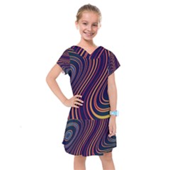 Fractal Mathematics Generated Kids  Drop Waist Dress by Bajindul