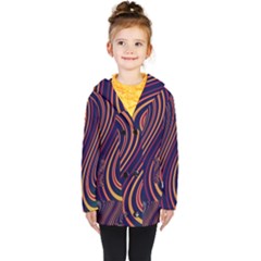 Fractal Mathematics Generated Kids  Double Breasted Button Coat