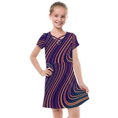 Fractal Mathematics Generated Kids  Cross Web Dress by Bajindul