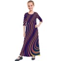 Fractal Mathematics Generated Kids  Quarter Sleeve Maxi Dress View1