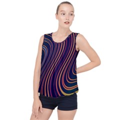 Fractal Mathematics Generated Bubble Hem Chiffon Tank Top