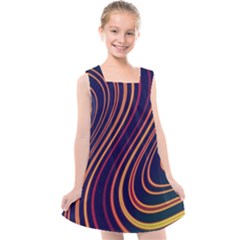 Fractal Mathematics Generated Kids  Cross Back Dress by Bajindul