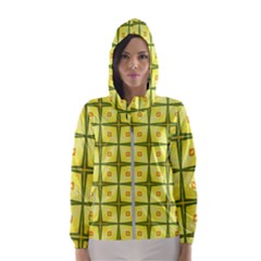 Background Pattern Gold Women s Hooded Windbreaker by Bajindul