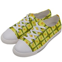 Background Pattern Gold Women s Low Top Canvas Sneakers by Bajindul