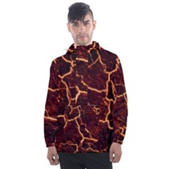 Lava Fire Men s Front Pocket Pullover Windbreaker by Bajindul