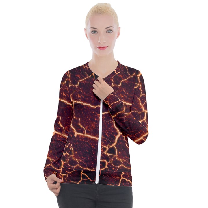 Lava Fire Casual Zip Up Jacket