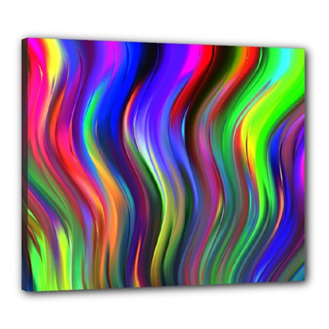 Lines Swinging Plasma Cross Canvas 24  X 20  (stretched) by Bajindul