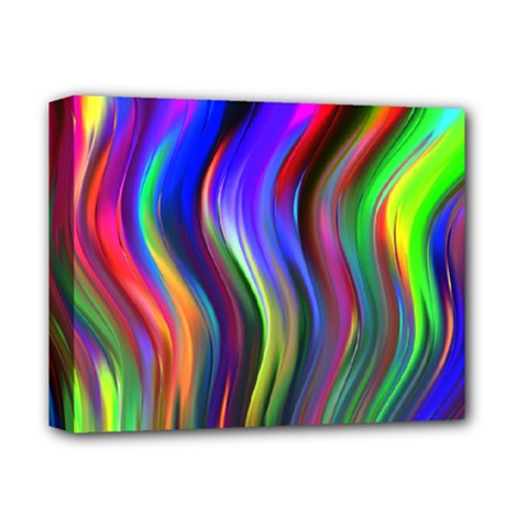 Lines Swinging Plasma Cross Deluxe Canvas 14  X 11  (stretched) by Bajindul