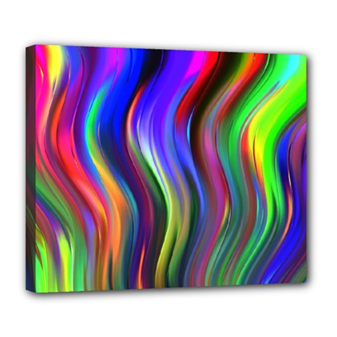 Lines Swinging Plasma Cross Deluxe Canvas 24  X 20  (stretched) by Bajindul