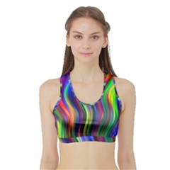 Lines Swinging Plasma Cross Sports Bra With Border by Bajindul