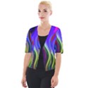 Lines Swinging Plasma Cross Cropped Button Cardigan View1