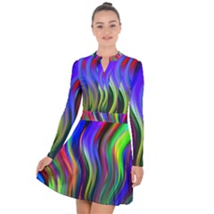 Lines Swinging Plasma Cross Long Sleeve Panel Dress by Bajindul