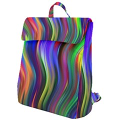 Lines Swinging Plasma Cross Flap Top Backpack by Bajindul