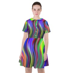 Lines Swinging Plasma Cross Sailor Dress by Bajindul