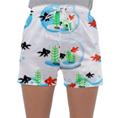 Fish Goldfish Water Sleepwear Shorts by Bajindul