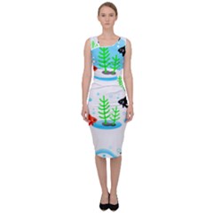 Fish Goldfish Water Sleeveless Pencil Dress by Bajindul